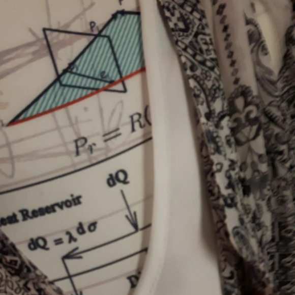 Paisley White and Black Top Size L - Picture 2 of 7